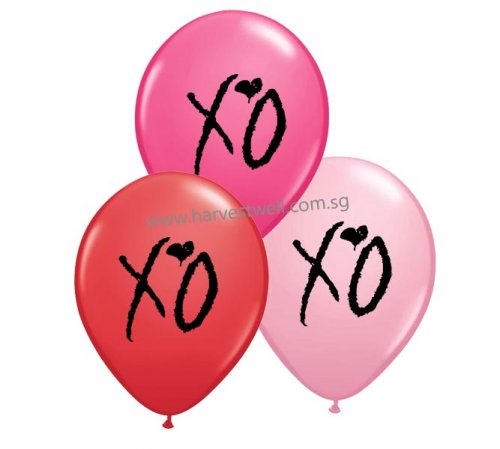 XOXO Assortment Helium Latex Balloon